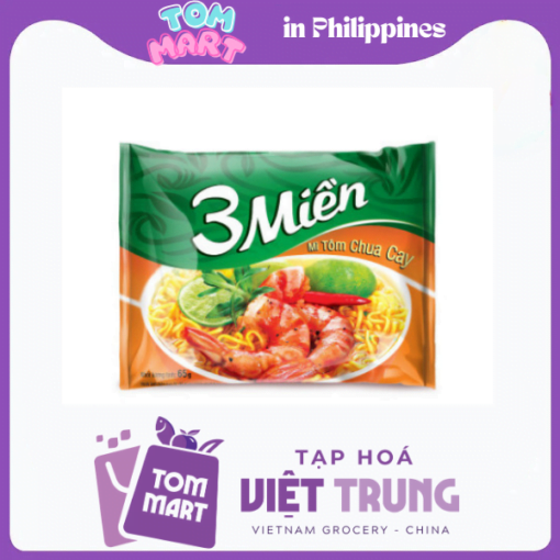 Mì 3 Miền tôm chua cay- gói 65gr