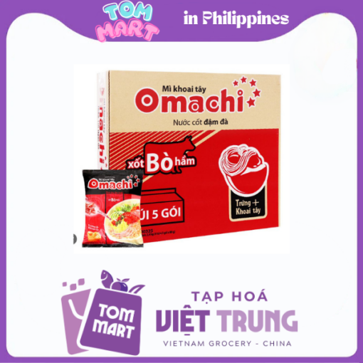 Mì Omachi Xốt Bò Hầm Thùng 30 Gói (80gr/Gói)