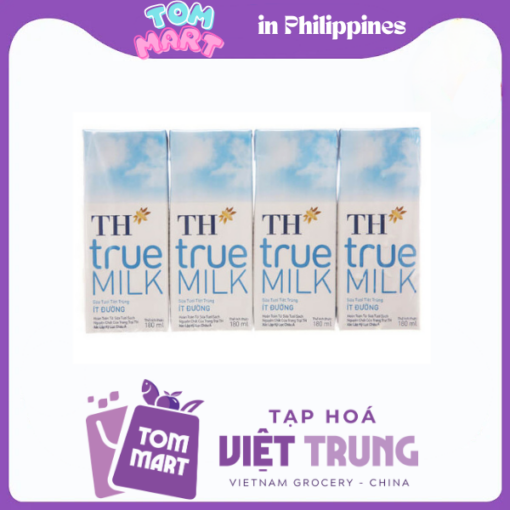 Th truemilk ít đường 180ml/hộp (4 hộp)