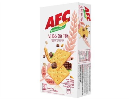 Bánh cracker vị bò bít tết AFC Dinh Dưỡng hộp 200g