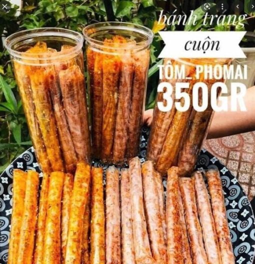 Bánh Tráng Cuộn Tôm Phô Mai Dài ( Hũ )