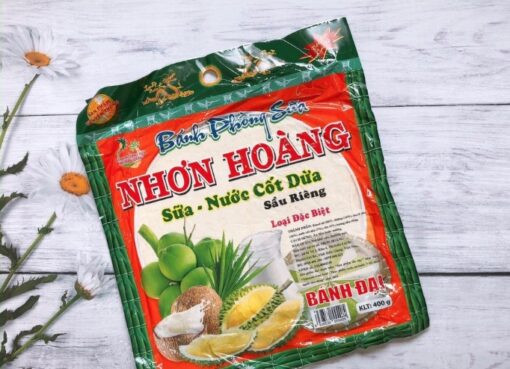 Bánh phồng sữa mè, sầu riêng Nhơn Hoàng 400g