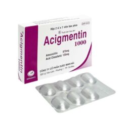 Thuốc kháng sinh Acigmentin 1000 hộp - vỉ x 7 viên