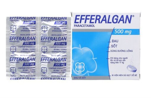 Viên sủi Efferalgan 500mg giảm đau, hạ sốt / vỉ - 4 viên