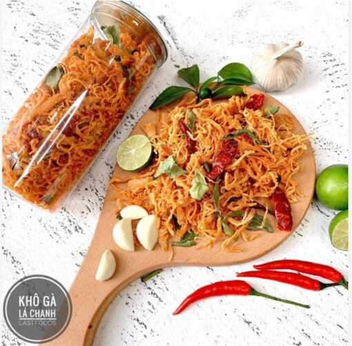 Khô gà lá chanh hủ pet 300g