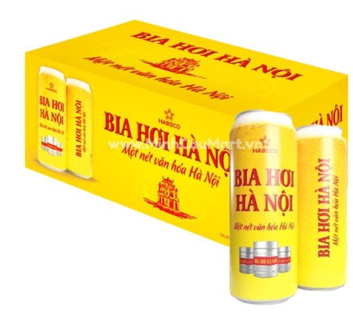 Thùng 24 lon Bia Hơi Hà Nội 500ml