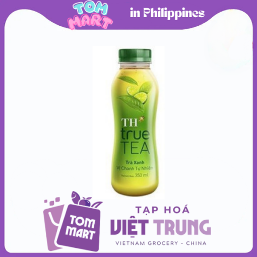 Trà xanh vị chanh tự nhiên TH true TEA - chai 350ml