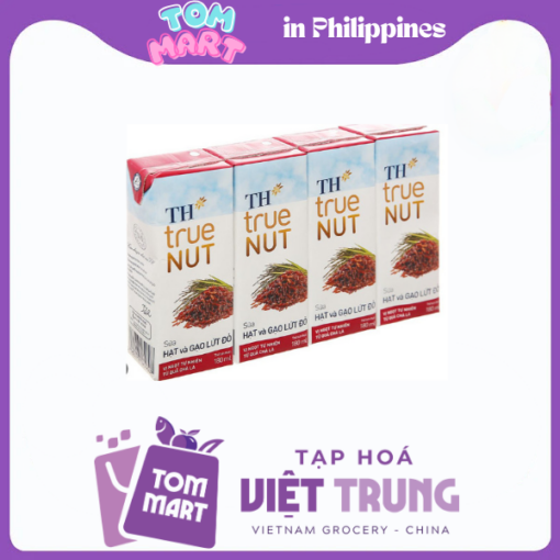 Sữa hạt và gạo lứt đỏ TH true NUT 180ml (lốc 4 hộp)